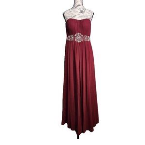 Fiesta Fashion Women's Red Strapless Gown